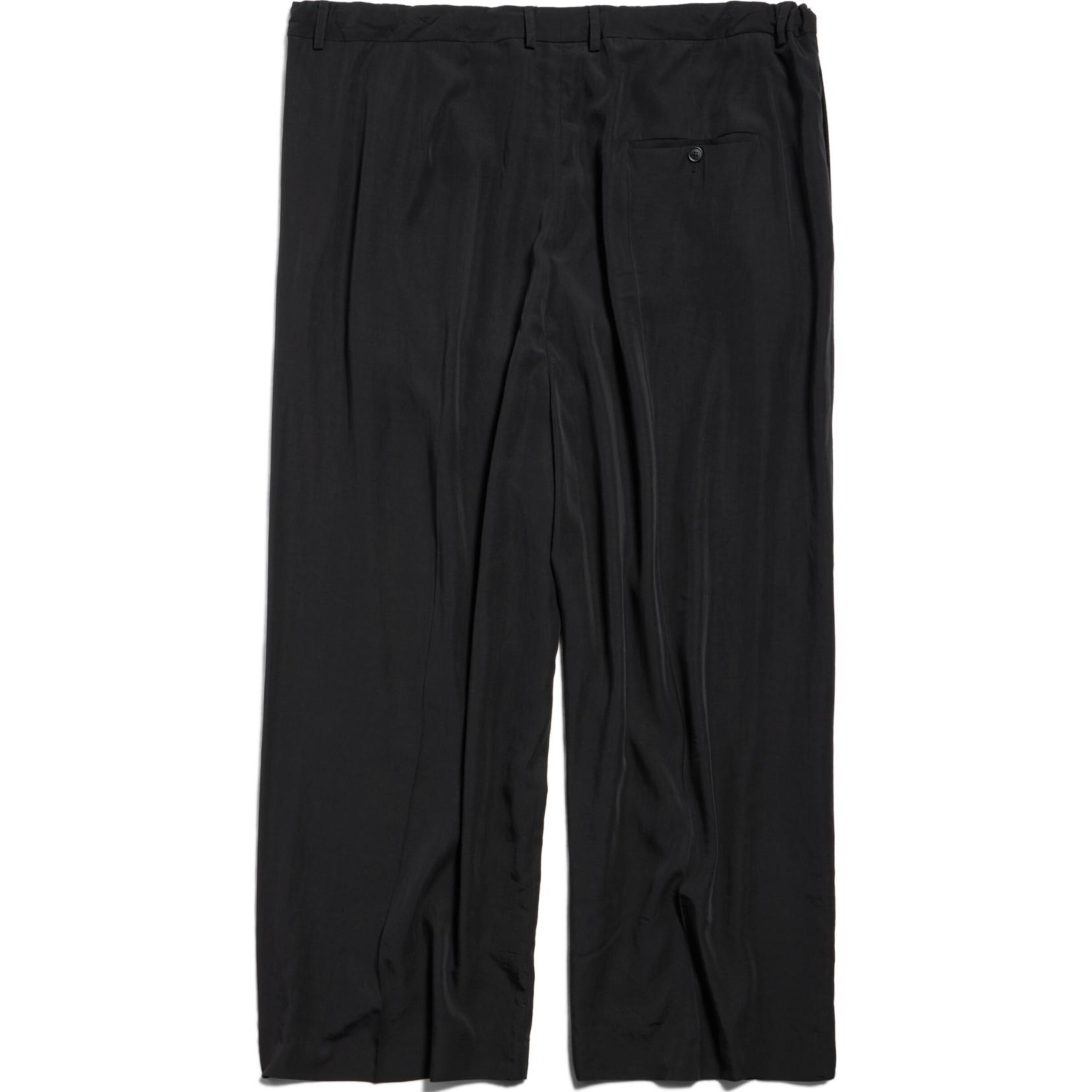 Lookbook 발렌시아가 블랙 하이웨이스트 와이드레그 드로스트링 팬츠 캐주얼웨어 794738TFO021000