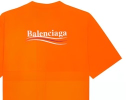 Balenciaga Baju-T Besar 'Fluo Oren' 641675 TKVE8 7073 Sizing Balenciaga Baju-T Besar 'Fluo Oren' 641675 TKVE8 7073