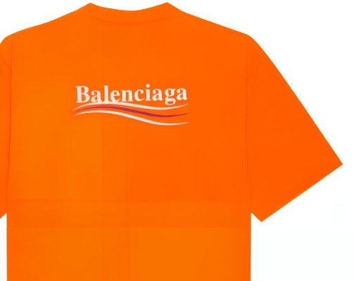 Balenciaga Large Fit T-Shirt 'Fluo Orange' Sizing Balenciaga Large Fit T-Shirt 'Fluo Orange'