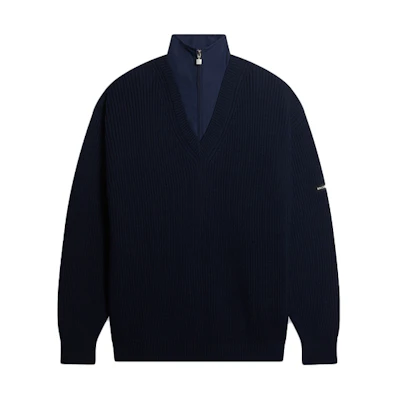 Balenciaga Layered Pullover Sweater Blue 675274T16118065