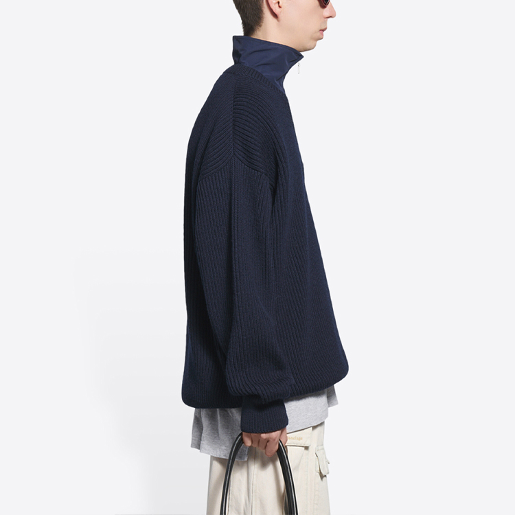 Sizing 巴黎世家拼层蓝色套头毛衣 675274T16118065