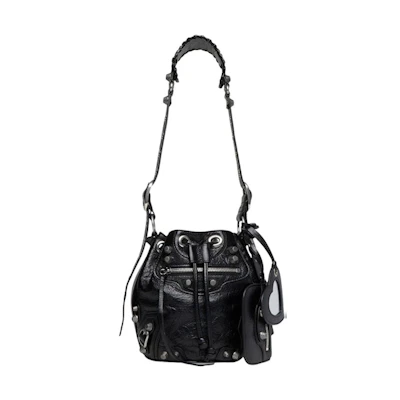 Balenciaga Le Cagole Bucket Bag XS Black Arena