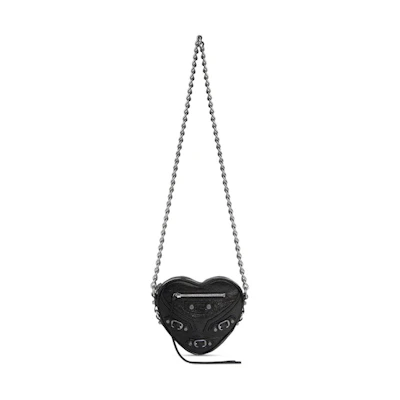 Balenciaga Le Cagole Heart Mini Bag Black
