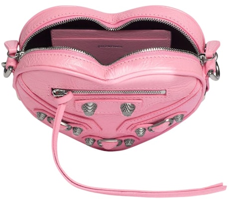 Balenciaga Le Cagole Heart Mini Bag Pink Lookbook Balenciaga Le Cagole Heart Mini Bag Pink