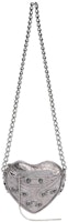 Balenciaga Le Cagole Heart Mini Metallized Bag Silver Balenciaga Le Cagole Heart Mini Metallized Bag Silver