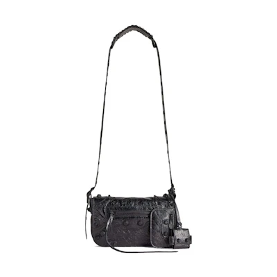 Balenciaga Le Cagole Mens XS Flap Bag Black