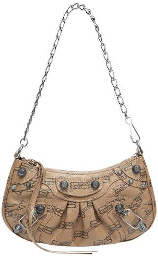 balenciaga-le-cagole-mini-bag-with-chain-bb-monogram-beige-brown