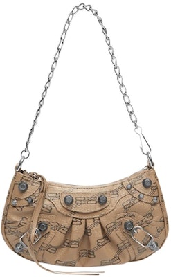 Balenciaga Le Cagole Mini Bag with Chain BB Monogram Beige/Brown Buy Balenciaga Le Cagole Mini Bag with Chain BB Monogram Beige/Brown