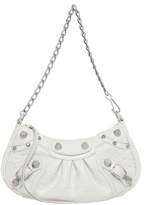 Balenciaga Le Cagole Mini Bolsa Cadena Cocodrilo Grabado Blanco Buy Balenciaga Le Cagole Mini Bolsa Cadena Cocodrilo Grabado Blanco