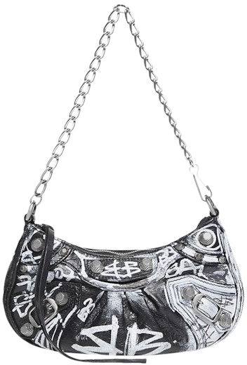 balenciaga-le-cagole-mini-bag-with-chain-graffiti-black