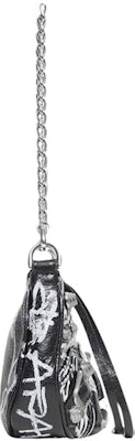 Balenciaga Le Cagole Mini Bag With Chain Graffiti Black Order Balenciaga Le Cagole Mini Bag With Chain Graffiti Black
