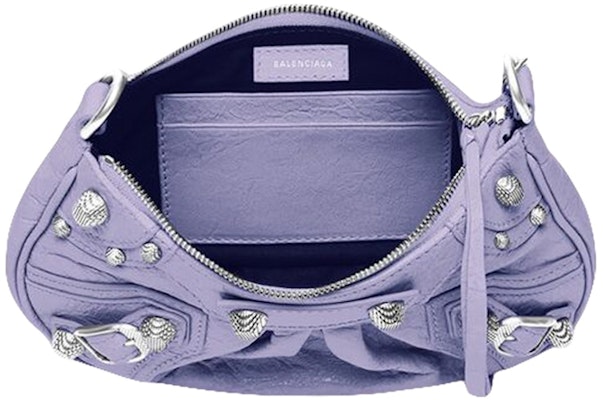 Balenciaga Le Cagole Mini Bag with Chain Lilac Lookbook Balenciaga Le Cagole Mini Bag with Chain Lilac