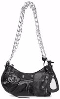 Balenciaga Le Cagole Shoulder Bag With Chain XS Black Balenciaga Le Cagole Shoulder Bag With Chain XS Black