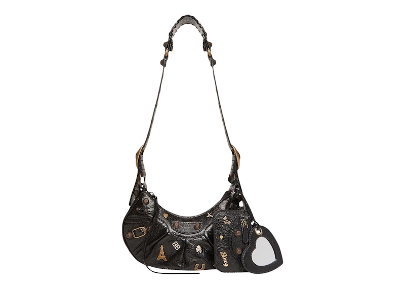 Balenciaga Le Cagole Shoulder Bag XS (With Pins) Black