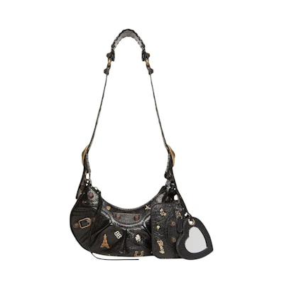 Balenciaga Le Cagole Shoulder Bag XS (With Pins) Black
