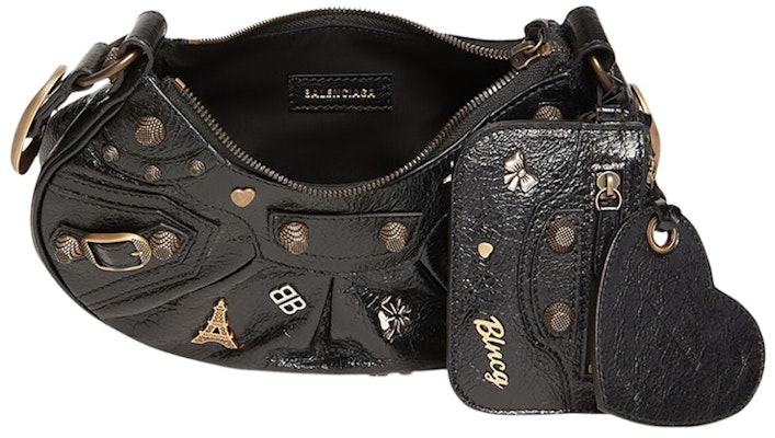Balenciaga Le Cagole Shoulder Bag XS (With Pins) Black Lookbook Balenciaga Le Cagole Shoulder Bag XS (With Pins) Black