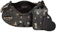 Lookbook Balenciaga Le Cagole Shoulder Bag XS (With Pins) Black