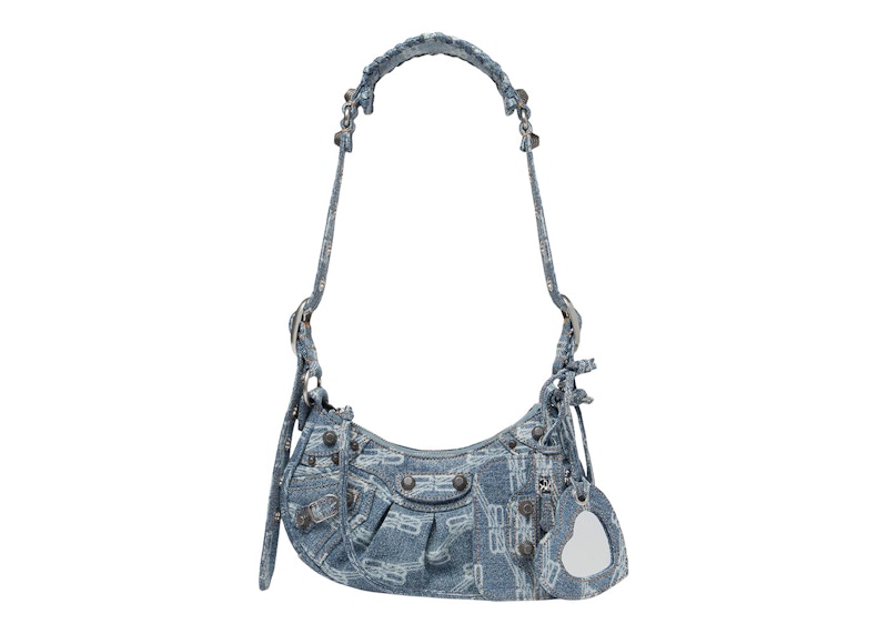 Buy Tas Bahu Balenciaga Le Cagole XS BB Monogram Biru/Demin Pudar