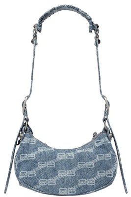 Balenciaga Le Cagole Shoulder Bag XS BB Monogram Blue/Bleached Denim Order Balenciaga Le Cagole Shoulder Bag XS BB Monogram Blue/Bleached Denim