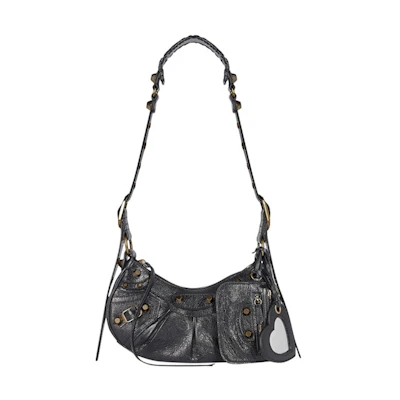 Balenciaga Le Cagole Shoulder Bag XS Black Arena