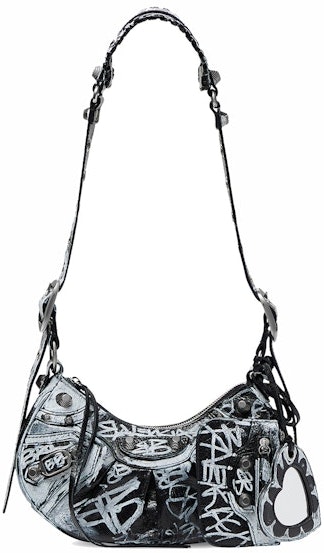 balenciaga-le-cagole-shoulder-bag-xs-black-white-graffiti
