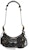Balenciaga Le Cagole Shoulder Bag XS Crocodile Embossed Black