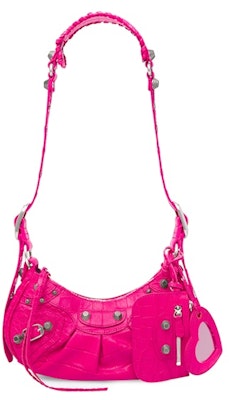 Balenciaga Le Cagole Shoulder Bag XS Crocodile Embossed Pink Buy Balenciaga Le Cagole Shoulder Bag XS Crocodile Embossed Pink