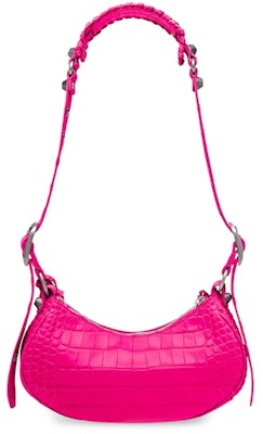 Balenciaga Le Cagole Shoulder Bag XS Crocodile Embossed Pink Order Balenciaga Le Cagole Shoulder Bag XS Crocodile Embossed Pink