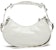 Balenciaga Le Cagole Shoulder Bag XS Crocodile Embossed White