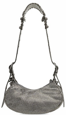 Balenciaga Le Cagole Shoulder Bag XS Dark Grey Suede with Rhinestones Order Balenciaga Le Cagole Shoulder Bag XS Dark Grey Suede with Rhinestones