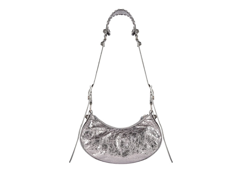 Lookbook Balenciaga Le Cagole Bag Bahu XS Perak Metalik