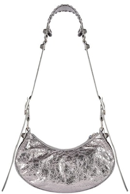 Balenciaga Le Cagole Shoulder Bag XS Metallized Silver Lookbook Balenciaga Le Cagole Shoulder Bag XS Metallized Silver