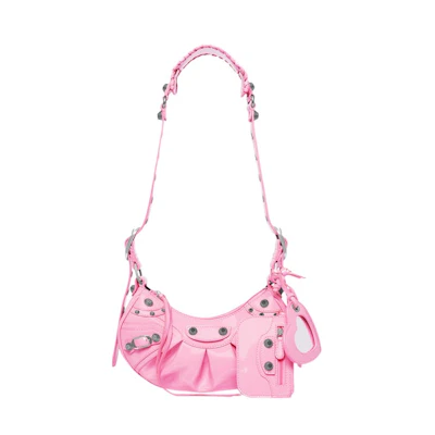 Balenciaga Le Cagole Shoulder Bag XS Pink Patent