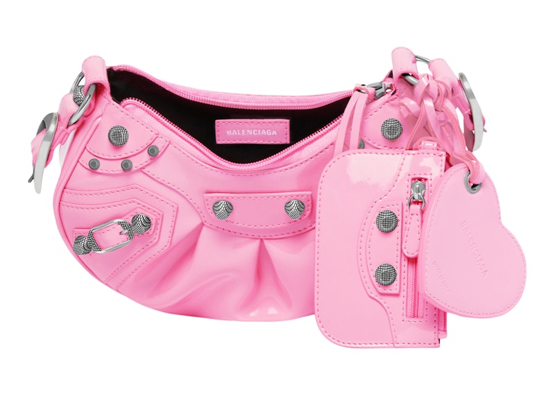 Lookbook 발렌시아가 르 카골 XS 핑크 에나멜 숄더백 
