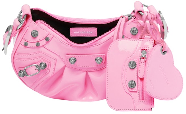 Balenciaga Le Cagole Shoulder Bag XS Pink Patent Lookbook Balenciaga Le Cagole Shoulder Bag XS Pink Patent