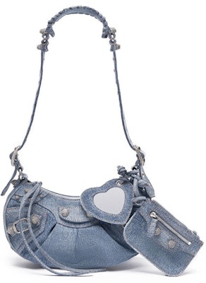 Balenciaga Le Cagole XS Shoulder Bag Demin Blue Buy Balenciaga Le Cagole XS Shoulder Bag Demin Blue