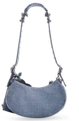 Balenciaga Le Cagole XS Shoulder Bag Demin Blue Lookbook Balenciaga Le Cagole XS Shoulder Bag Demin Blue