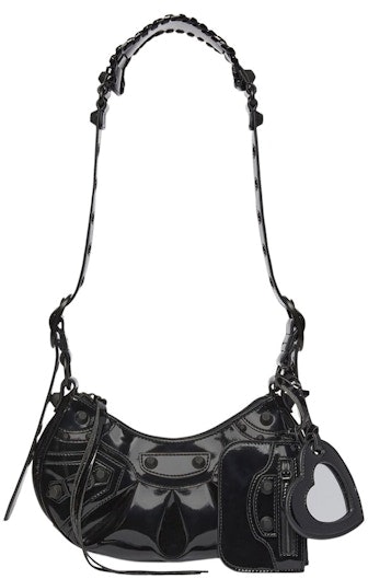 balenciaga-le-cagole-xs-shoulder-bag-in-patent-fabric-black