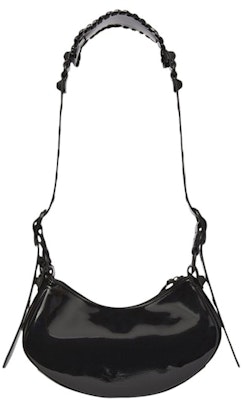 Balenciaga Le Cagole XS Shoulder Bag In Patent Fabric Black Lookbook Balenciaga Le Cagole XS Shoulder Bag In Patent Fabric Black