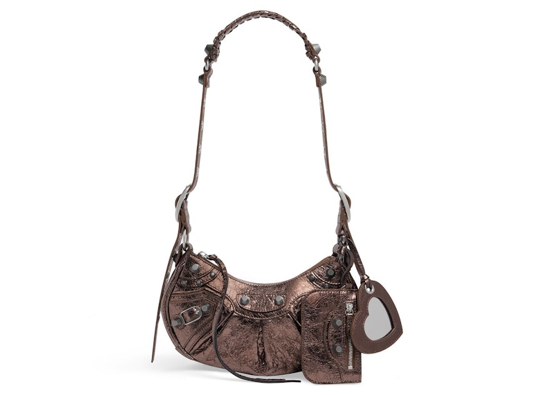 Balenciaga Le Cagole XS Shoulder Bag Metallized Bonze