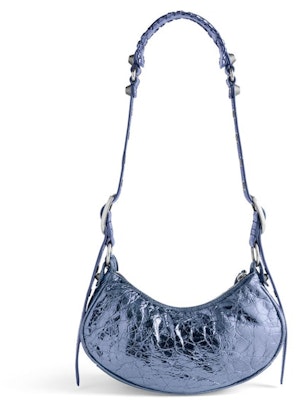 Balenciaga Le Cagole XS Shoulder Bag Metallized Purple Lookbook Balenciaga Le Cagole XS Shoulder Bag Metallized Purple
