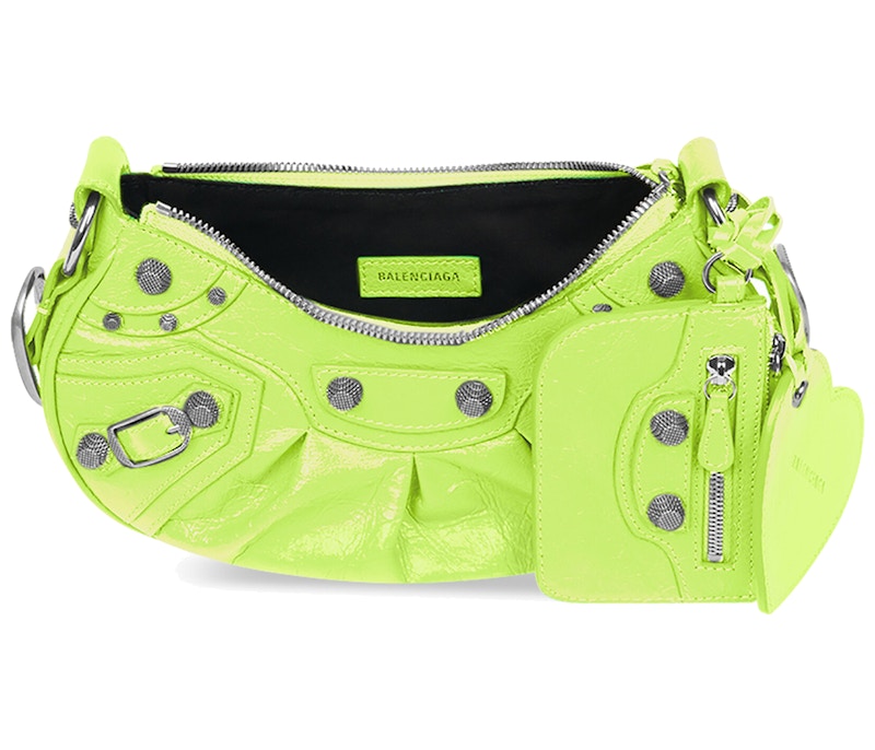 Lookbook 발렌시아가 르 카골 XS 네온 옐로우 숄더백 
