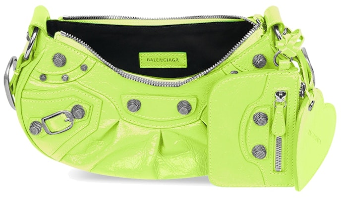 Balenciaga Le Cagole XS Shoulder Bag Neon Yellow Lookbook Balenciaga Le Cagole XS Shoulder Bag Neon Yellow