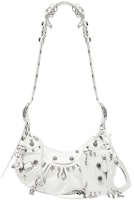 Balenciaga Le Cagole XS Shoulder Bag With Piercing White Arena Balenciaga Le Cagole XS Shoulder Bag With Piercing White Arena