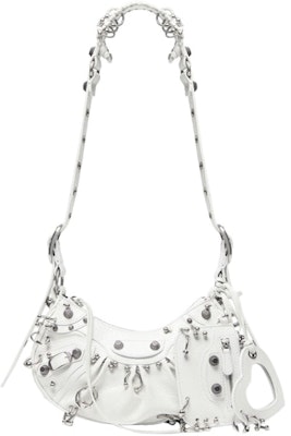 Balenciaga Le Cagole XS Shoulder Bag With Piercing White Arena Buy Balenciaga Le Cagole XS Shoulder Bag With Piercing White Arena