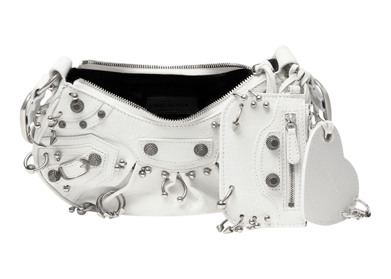 Lookbook 발렌시아가 르 카골 XS 피어싱 화이트 아레나 숄더백 

