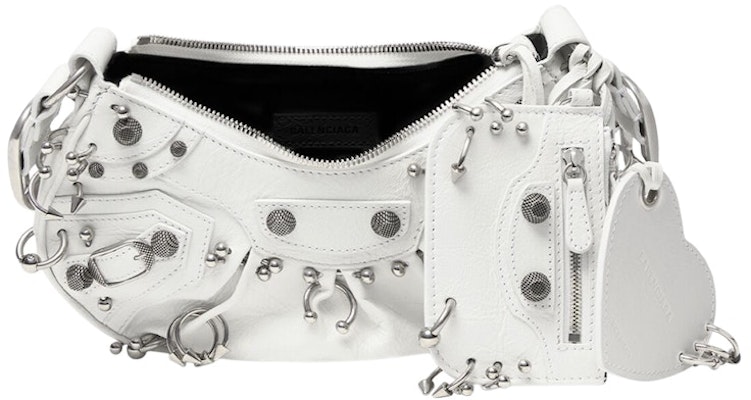 Balenciaga Le Cagole XS Shoulder Bag With Piercing White Arena Lookbook Balenciaga Le Cagole XS Shoulder Bag With Piercing White Arena