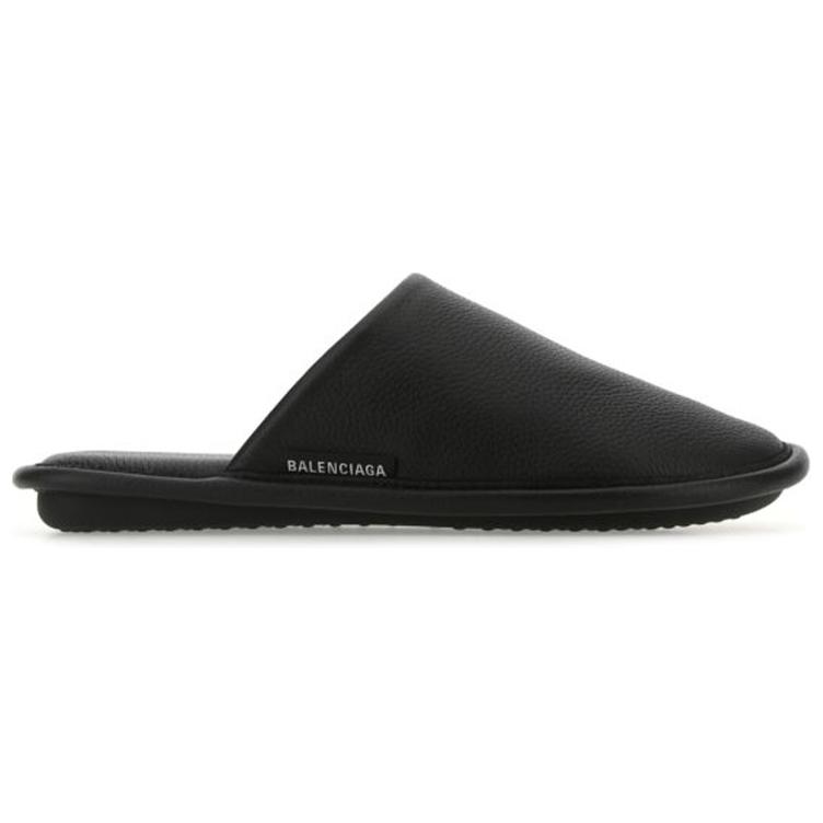 Order Balenciaga Zapatillas Planas de Cuero Negro 644784WB9901000