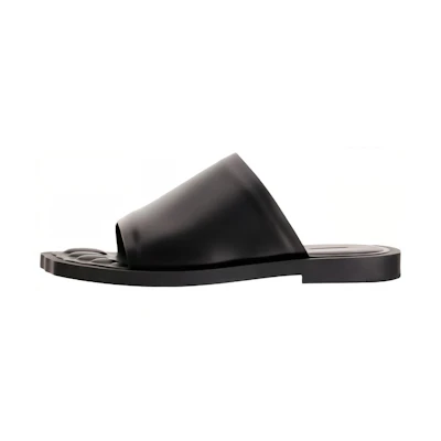 Balenciaga Leather Flat Sandals 'Black'