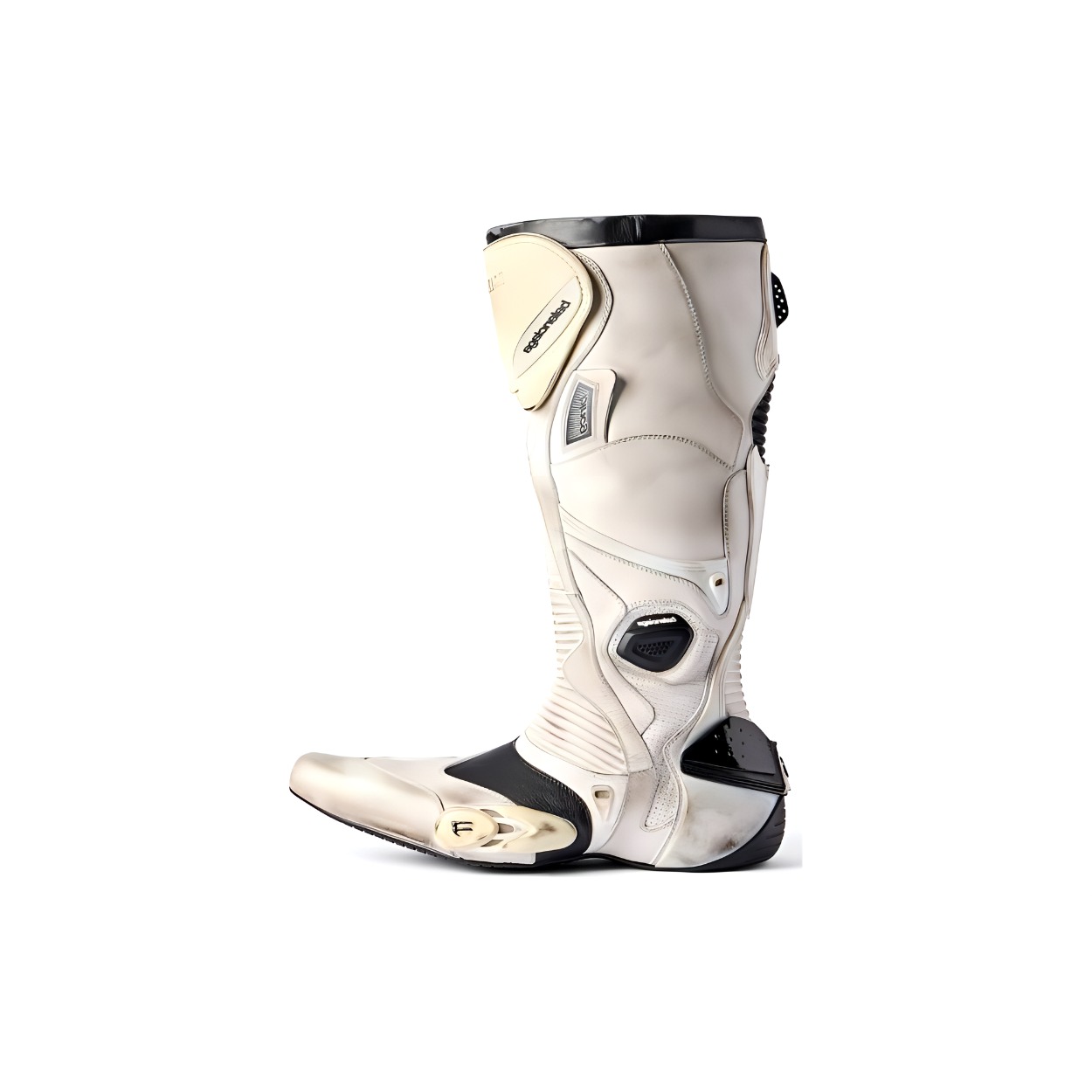 Balenciaga Leather High-Top Boots 'Beige'